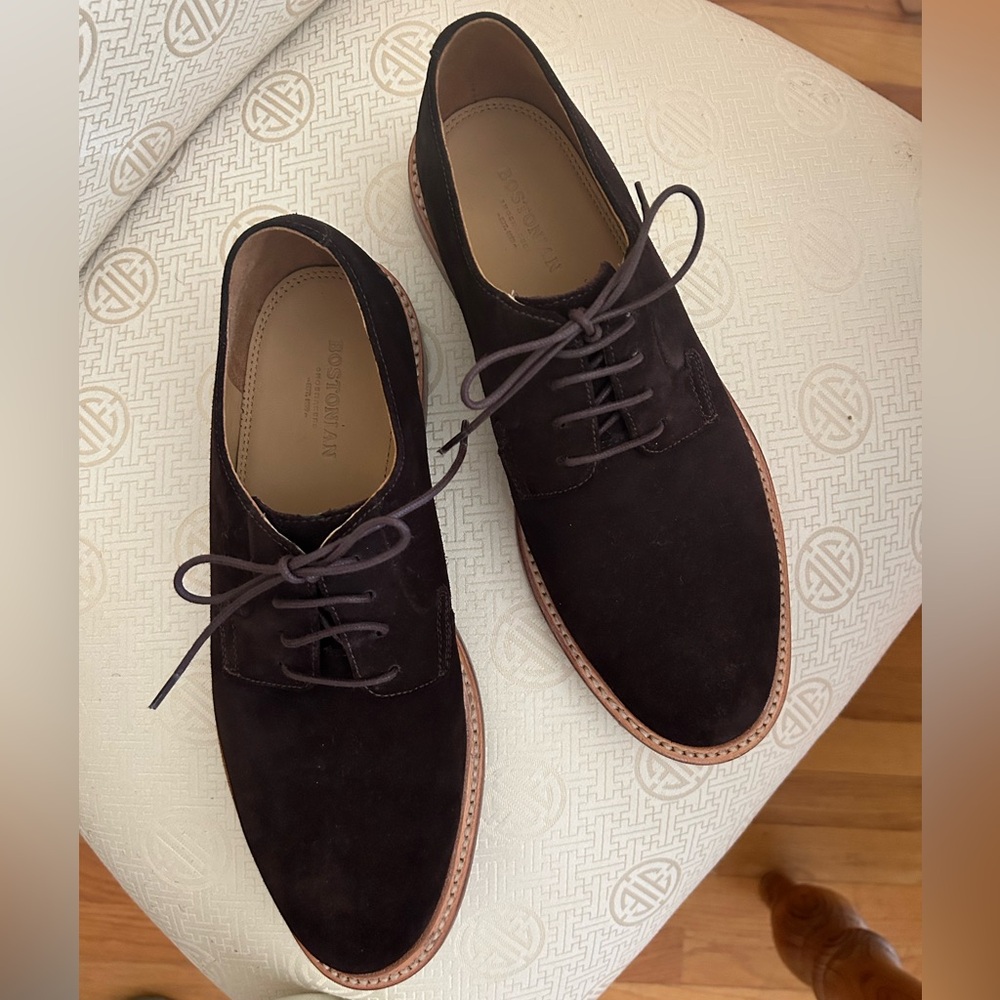 NWT Bostonian Mens Brown Suede Oxfords 9.5 M